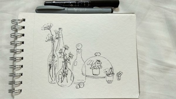 Девушка одной линией