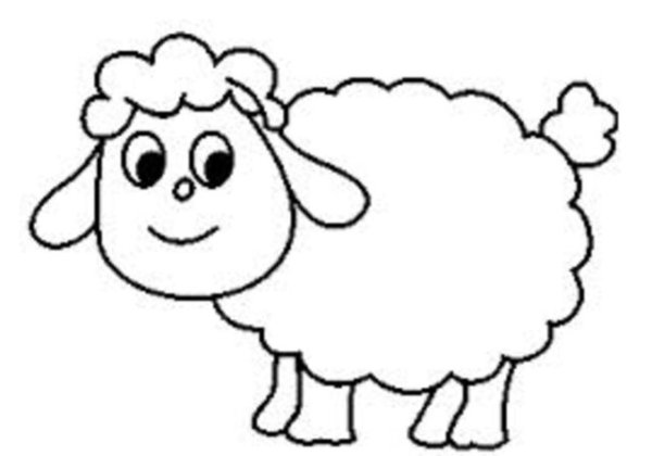 Овечка раскраска