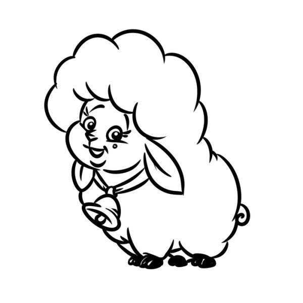 Барашек раскраска