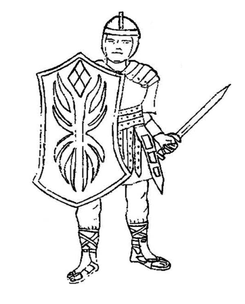 Рыцари на конях раскраска