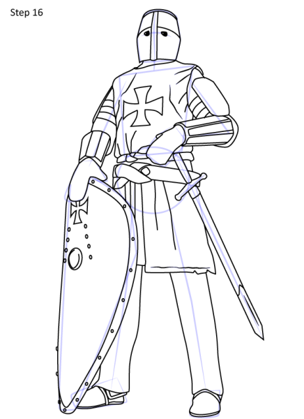 Рыцарь Тевтонского ордена раскраска