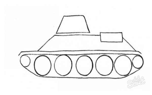 Трафарет танка для детей