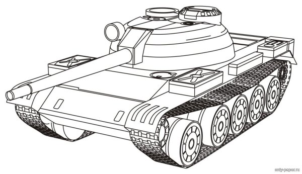 Раскраска танк т 90