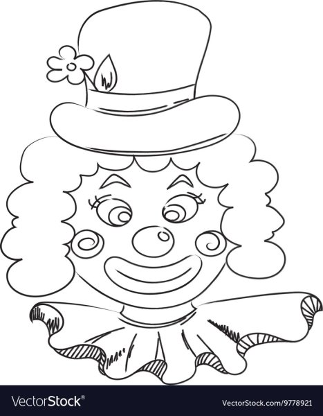 Веселый и грустный клоун раскраска