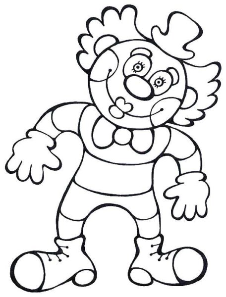Раскраска клоуны для детей