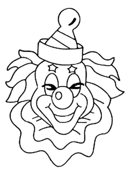 Улыбка клоуна раскраска