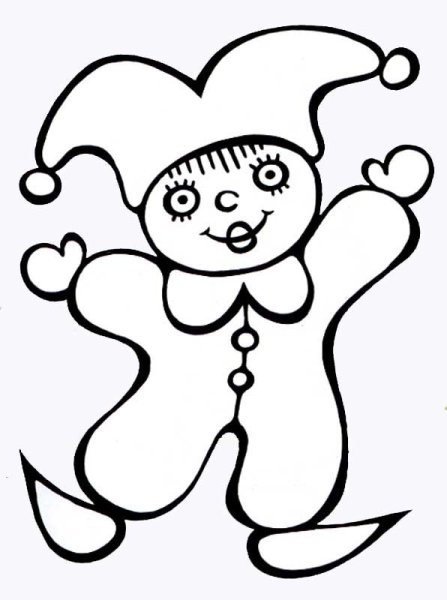 Клоун раскраска