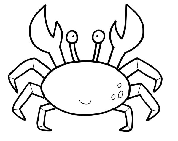 Рачок раскраска для малышей