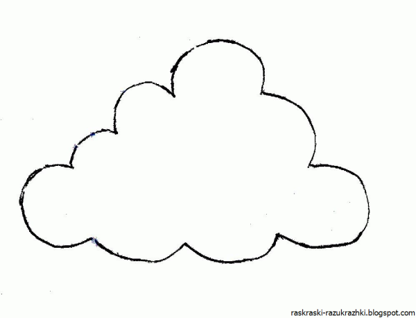 Облако трафарет для вырезания