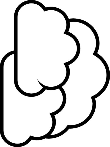 Облако раскраска для детей