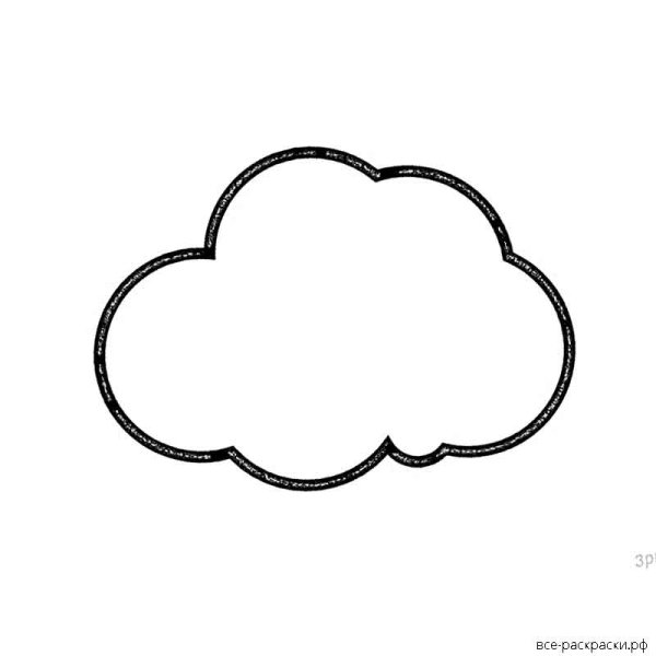 Облако трафарет для детей