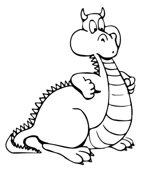 Дракоша раскраска