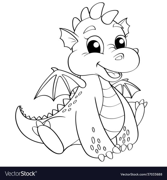 Дракоша черно белый