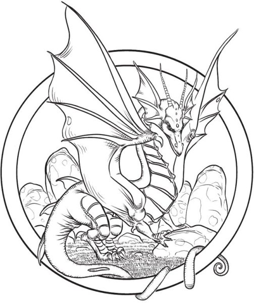 Дракончик Тоша раскраска