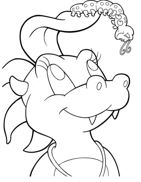 Дракоша раскраска