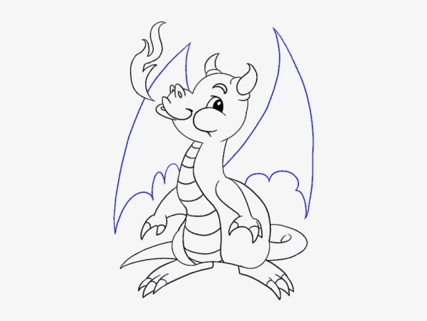 Дракон огнедышащий раскраска для детей