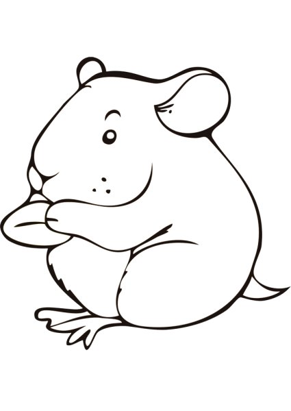 Хомяк раскраска для детей