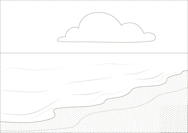 Море раскраска для детей