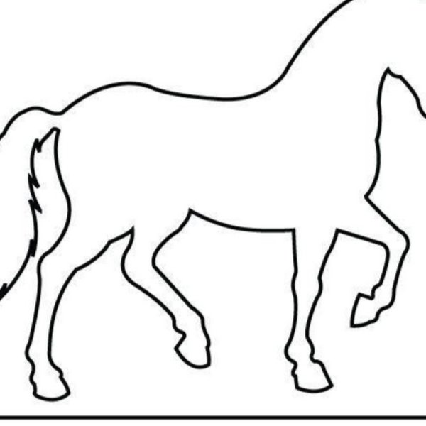 Лошадь трафарет для вырезания