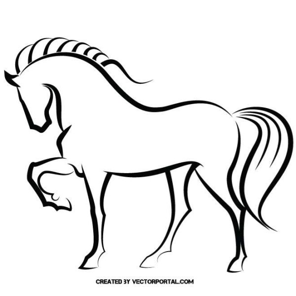 Лошадь контур