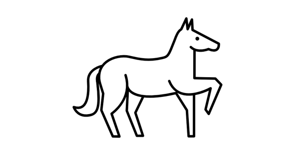 Трафарет лошади для рисования
