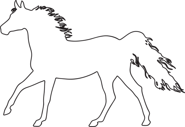 Красивые трафареты лошадей