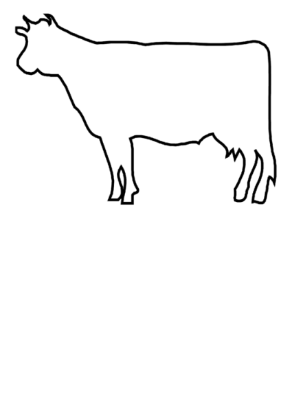 Корова контур