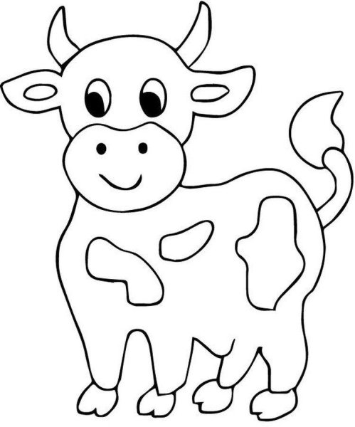 Трафарет коровы для аппликации