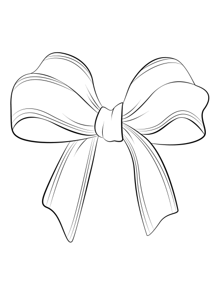 Бантик раскраска