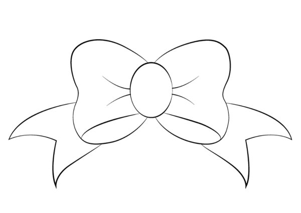 Бант раскраска для детей