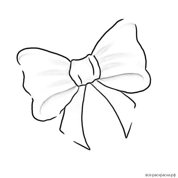 Бантик раскраска для детей