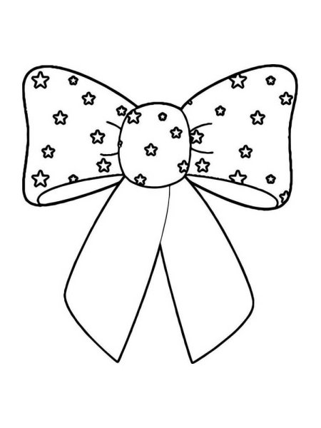 Раскраска маленькие бантики