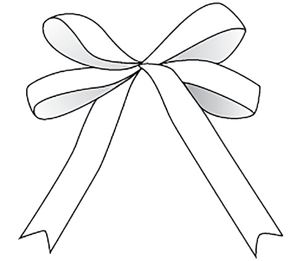 Бант раскраска для детей