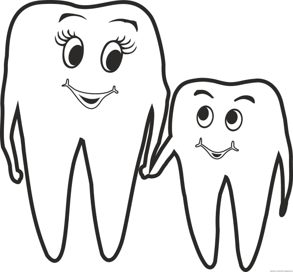 Зуб трафарет