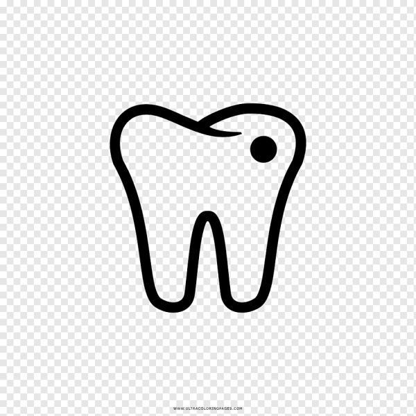 Зуб легкий рисунок