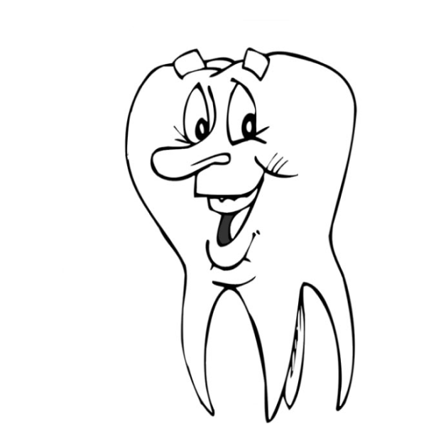 Зубки раскраска