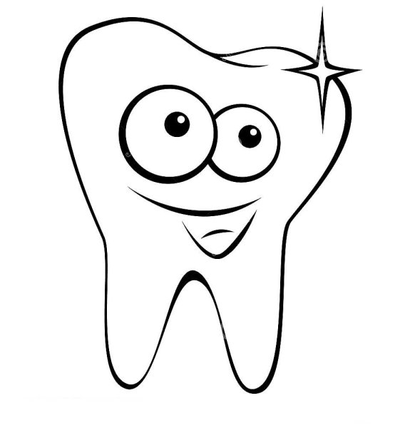 Раскраска зуб