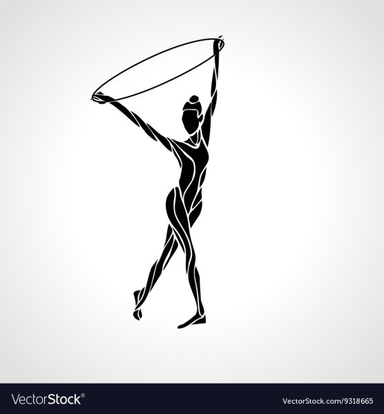 Силуэт девочки гимнастки