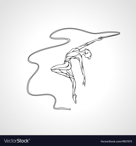 Нарисовать гимнастку