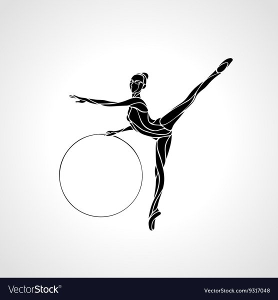 Трафарет гимнастки