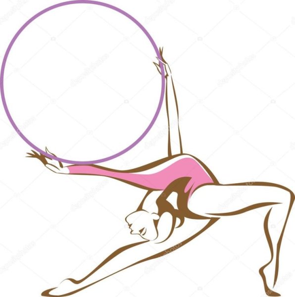 Гимнастка с предметом силуэт