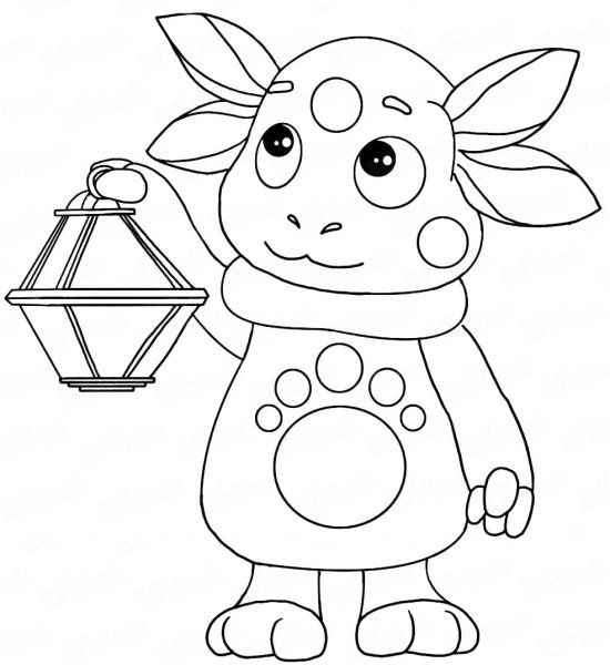 Раскраски для малышей Лунтик