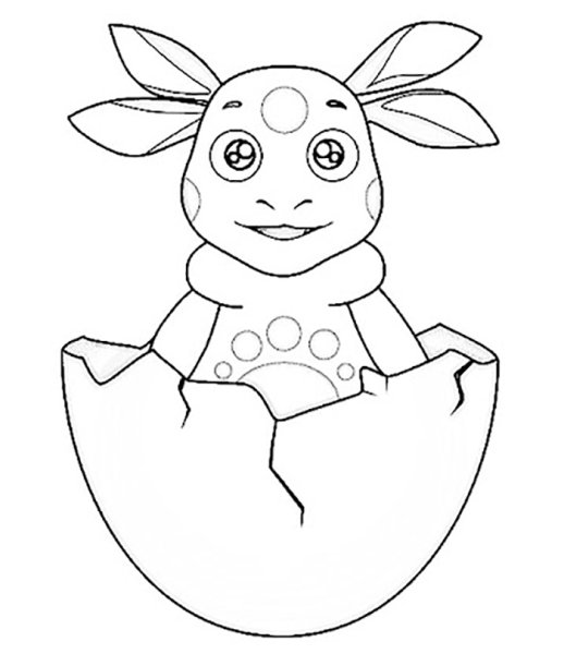 Лунтик рисунок карандашом