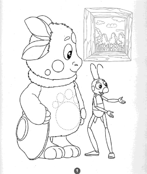 Новый Лунтик раскраска