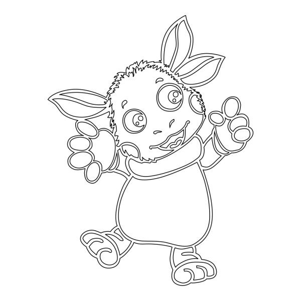 Трафарет Лунтика для рисования