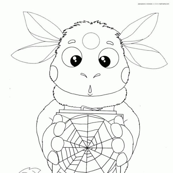 Раскраска Лунтик