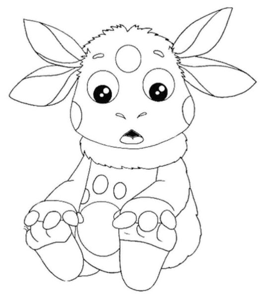 Герои мультика Лунтик раскраска