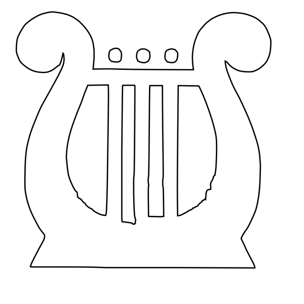 Лира трафарет