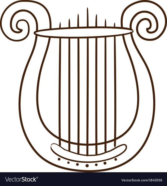 Музыкальный инструмент Лира белая