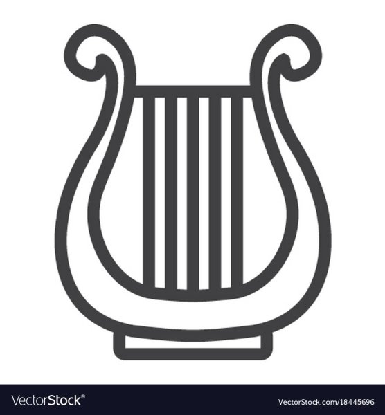 Лира трафарет